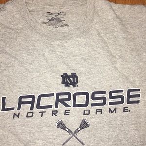 Notre dame lacrosse shirt